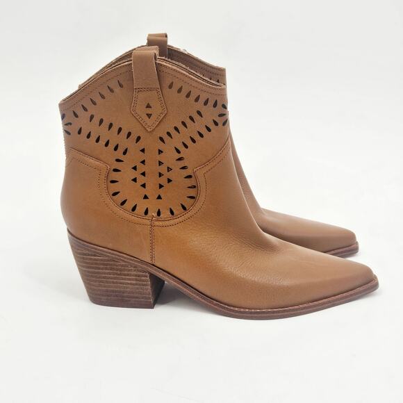 Marc Fisher Elyma Pointed Toe Western Boot Size 9.5 Chestnut Brown - Picture 5 of 12